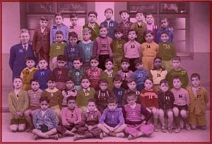 ECOLE SAINT ANDRE GARCONS 1950 CE1 M_ ELBAZ